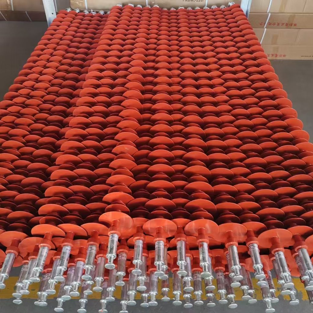 red polymer insulators stock