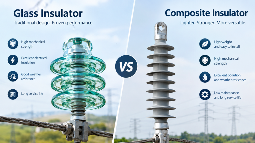 Glass vs Composite Insulator Glass vs Composite Insulator