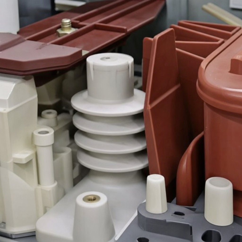 How Do Polymer Insulators Insulate Electricity? 2 close-up of polymer insulating materials in electrical equipment